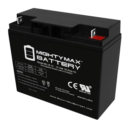 Mighty Max Battery ML18-12 - 12 Volt 18 AH battery
