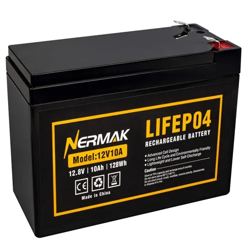 NERMAK 12V 10Ah Lithium LiFePO4 Deep Cycle Battery