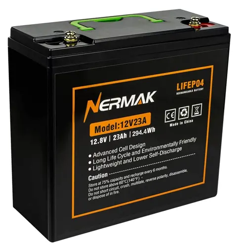 NERMAK 12V 23Ah Lithium LiFePO4 Deep Cycle Battery