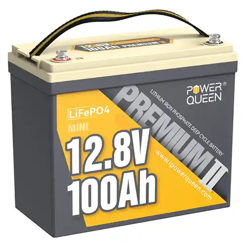 Power Queen 12V 100Ah MINI LiFePO4 Lithium Battery